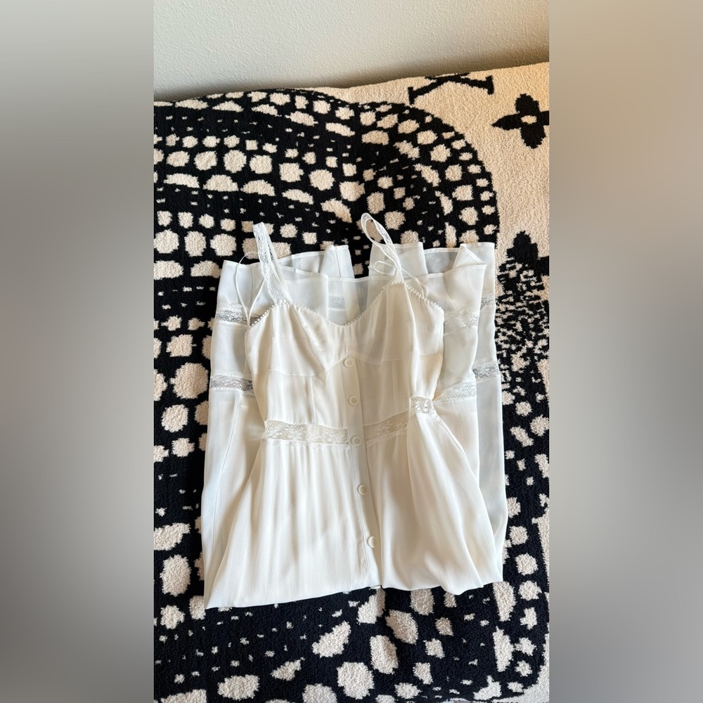 Reformation Wynton Dress In Ivory, brand new, never worn, no flaws. - Picture 15 of 16